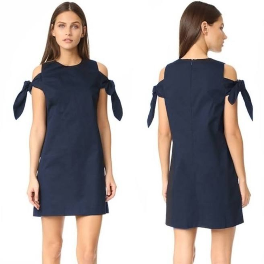 J.O.A. Tie the Knot Dress Tie Sleeve Navy